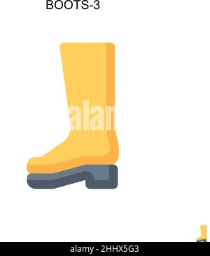 Icône de vecteur simple Boots-3.Modèle de conception de symbole d'illustration pour élément d'interface utilisateur Web mobile. Illustration de Vecteur