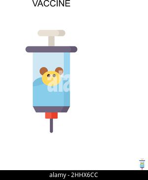 Icône de vecteur simple de vaccin.Modèle de conception de symbole d'illustration pour élément d'interface utilisateur Web mobile. Illustration de Vecteur