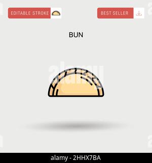 Icône Bun simple vecteur. Illustration de Vecteur