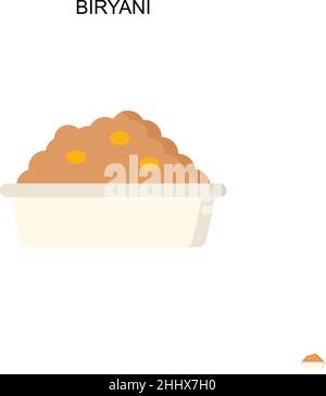 Icône de vecteur simple biryani.Modèle de conception de symbole d'illustration pour élément d'interface utilisateur Web mobile. Illustration de Vecteur