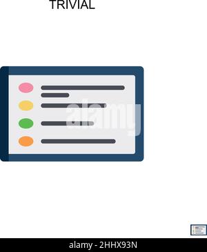 Icône de vecteur simple trivial.Modèle de conception de symbole d'illustration pour élément d'interface utilisateur Web mobile. Illustration de Vecteur