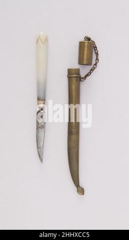 Couteau avec Sheath 19th siècle Indien.Couteau avec gaine 31571 Banque D'Images