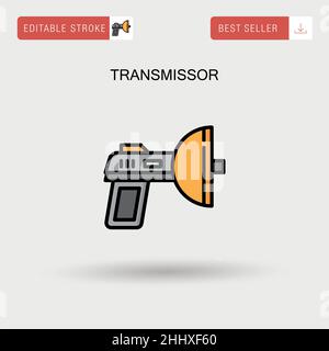 Icône de vecteur simple Transmissor. Illustration de Vecteur