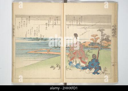 Collection de célèbres poèmes Kyōka sélectionnés par Shakuyakutei 1834 Shakuyakutei Nagane Japonais.Collection de célèbres poèmes Kyōka sélectionnés par Shakuyakutei.Shakuyakutei Nagane (japonais, 1767–1845).Japon.1834. Ensemble de trois livres imprimés en bois; encre et couleur sur papier.Période Edo (1615–1868).Livres illustrés Banque D'Images