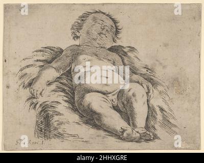 Enfant endormi, en partie dans l'ombre, après Reni(?)17th siècle Anonyme, 17th siècle.Enfant endormi, en partie dans l'ombre, après Reni(?)397028 Banque D'Images