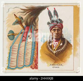 Arkikita, Otoes, de la série American Indian Chiefs (N36) for Allen & Ginter cigarettes 1888 émise par Allen & Ginter American Trade Cards de la série American Indian Chiefs (N36), émise en 1888 dans un jeu de 50 cartes pour promouvoir les cigarettes Allen & Ginter.La série N36 reproduit les cartes de N2 dans une plus grande taille.Arkikita, Otoes, de la série American Indian Chiefs (N36) pour Allen & Ginter cigarettes 419968 Banque D'Images