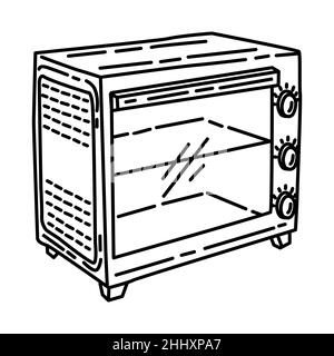 Four électrique partie de l'électronique pour la cuisine et le dispositif de lavage main icône dessinée ensemble Vector. Illustration de Vecteur