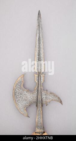 Halberd de Wilhelm V, duc de Bavière (régné de 1579 à 97) daté de 1582 allemand.Halberd de Guillaume V, duc de Bavière (régna de 1579 à 97) 25658 Banque D'Images