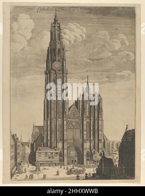 Cathédrale d'Anvers (ProSpectvs Tvrris Ecclesiæ Cathedralis) 1649 Venceslaus Hollar Bohemian.Cathédrale d'Anvers (ProSpectvs Tvrris Ecclesiæ Cathedralis) 417850 Banque D'Images