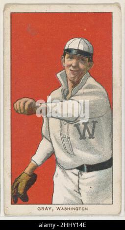 Gray, Washington, American League, de la série White Border (T206) pour l'American Tobacco Company 1909–11 émis par American Tobacco Company Trade Cards de la série White Border (T206), a émis 1909-11 pour promouvoir seize marques de cigarettes et de tabac en vrac distribuées par l'American Tobacco Company.Gray, Washington, American League, de la série White Border (T206) pour l'American Tobacco Company 413246 Banque D'Images