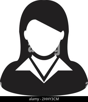 Boss icône vecteur femme utilisateur profil avatar symbole pour les ...