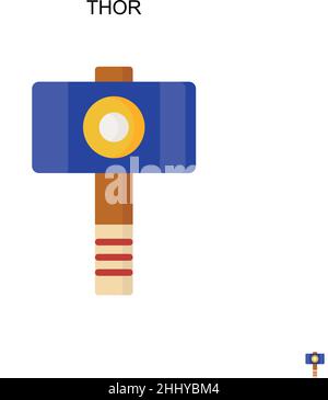 Icône de vecteur simple Thor.Modèle de conception de symbole d'illustration pour élément d'interface utilisateur Web mobile. Illustration de Vecteur