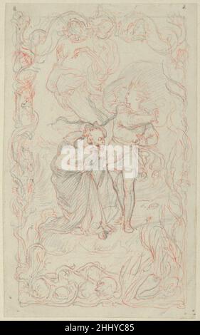 Illustration de la tempête : Caliban, Ferdinand et Ariel 1836 Henry Courtney Selous British.Illustration de la Tempest : Caliban, Ferdinand et Ariel 364060 Banque D'Images