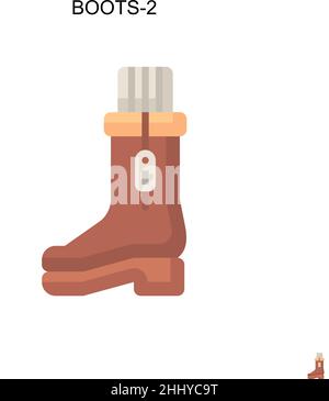 Icône de vecteur simple Boots-2.Modèle de conception de symbole d'illustration pour élément d'interface utilisateur Web mobile. Illustration de Vecteur