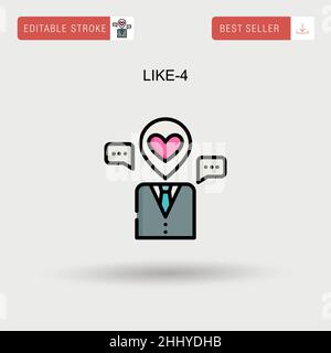 Icône de vecteur simple similaire-4. Illustration de Vecteur