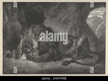 Lion des montagnes de l'Atlas 1829–30 Eugène Delacroix Français.Lion des montagnes de l'Atlas 337103 Banque D'Images