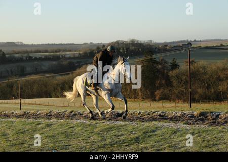 Bristol de mai sur les gallops de Naunton, Gloucestershire Banque D'Images