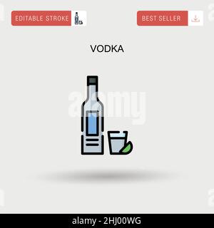 Vodka simple vecteur icône. Illustration de Vecteur