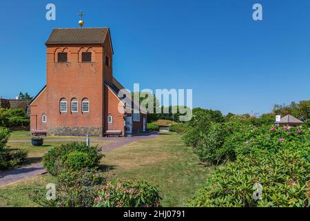 Sylt - vue sur la Chapelle frisonne, est une église évangélique luthérienne, Schleswig-Holstein, Allemagne, 05.06.2018 Banque D'Images