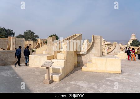 Jantar Mantar Observatoire astronomique de Jaipur, Inde Banque D'Images