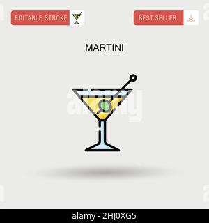 Icône de vecteur simple Martini. Illustration de Vecteur