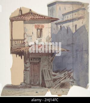 Design pour une scène à l'Opéra, Paris 1830–90 Eugène Cicéri French.Design pour une scène à l'Opéra, Paris 357992 Banque D'Images