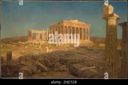 L'église Frederic Edwin de Parthénon 1871 l'église américaine a visité la Grèce en 1869 et a passé plusieurs semaines à Athènes.Là, il a peint de nombreuses études et croquis des ruines du Parthénon qui ont servi de base à ce travail.Bien qu'il ait l'intention de peindre une grande toile du Parthénon alors qu'il était encore en Grèce, ce n'est qu'en 1871 qu'une commission du financier et philanthrope Morris K. Jesup a permis à l'Eglise de commencer cette grande toile.En février de cette année-là, il était déjà au travail sur 'un grand Parthénon'.En mai, il avait apparemment terminé la peinture et écrit de h Banque D'Images