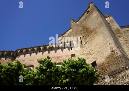 Extérieur du château historique de Serracapriola, dans la province de Foggia, Apulia, Italie Banque D'Images