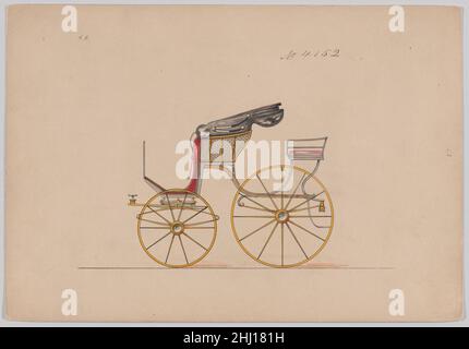 Design pour Pony Phaeton, no4152 1892 Brewster & Co. American Brewster & Company Historised in 1810 by James Brewster (1788–1866) in New Haven, Connecticut, Brewster & Company, spécialisée dans la fabrication de chariots fins.Le fondateur a ouvert une salle d'exposition à New York en 1827 au 53-54 Broad Street, et l'entreprise a prospéré sous des générations de leadership familial.L'expansion a nécessité des déplacements dans le bas de Manhattan, avec des changements de nom reflétant des changements de direction – James Brewster & Sons exploité au 25 Canal Street, James Brewster Sons au 396 Broadway, et Brewster de Broome Street était ba Banque D'Images