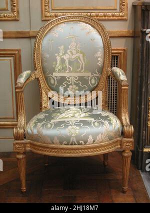 Fauteuil (un de quatre) (partie d'un ensemble) ca.1770 Louis Delanois Français.Fauteuil (un de quatre) (partie d'un ensemble) 236094 Banque D'Images