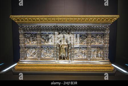 Florence, Italie. Intérieur du Museo dell'Opera di Santa Maria del Fiore (Musée de l'Opéra del Duomo de Florence) Banque D'Images