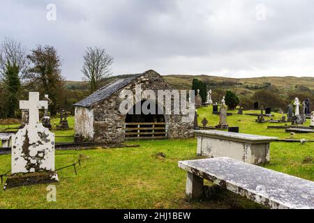 Ancien cimetière de Glenties, comté de Donegal, Irlande Banque D'Images