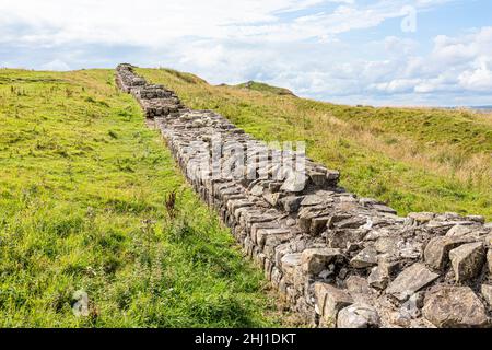 Hadrien Wall à CAW Gap, Shield on the Wall, Northumberland, Royaume-Uni Banque D'Images