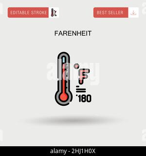 Icône de vecteur simple Farenheit. Illustration de Vecteur