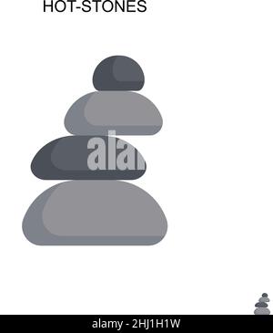 Icône de vecteur simple Hot-Stones.Modèle de conception de symbole d'illustration pour élément d'interface utilisateur Web mobile. Illustration de Vecteur