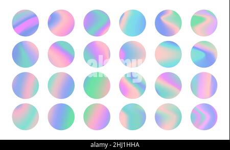 Cercles abstraits avec feuille de texture holographique. Illustration de Vecteur