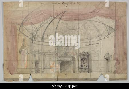 Design pour un ensemble de scène 1830–90 Eugène Cicéri Français.Conception d'un ensemble de scène 387299 Banque D'Images