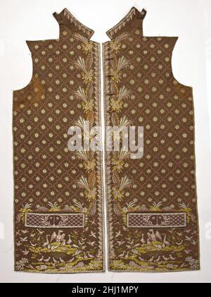 Gilet fin 18th cenutry français.Gilet de costume 90815 Banque D'Images