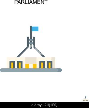 Parlement simple vecteur icône.Modèle de conception de symbole d'illustration pour élément d'interface utilisateur Web mobile. Illustration de Vecteur