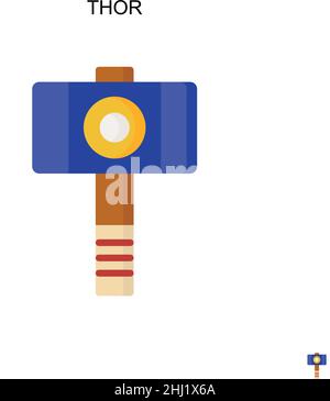 Icône de vecteur simple Thor.Modèle de conception de symbole d'illustration pour élément d'interface utilisateur Web mobile. Illustration de Vecteur