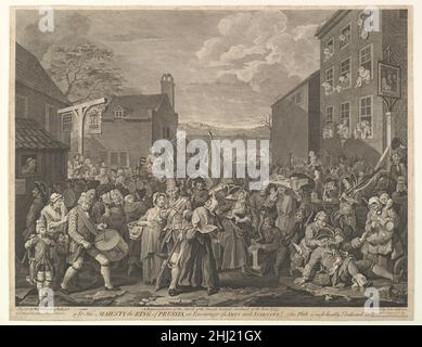 La Marche à Finchley--Représentation de la Marche des gardes vers l'Écosse en l'an 1745 juin 12, 1761 Luke Sullivan Irish.La marche à Finchley--Représentation de la marche des gardes vers l'Écosse en l'an 1745 405238 Banque D'Images