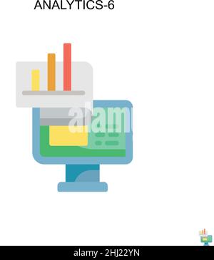 Icône de vecteur simple Analytics-6.Modèle de conception de symbole d'illustration pour élément d'interface utilisateur Web mobile. Illustration de Vecteur