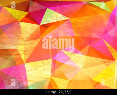 Arrière-plan décoratif abstrait avec polygones triangulaires.Papier froissé.Élément de conception pour arrière-plans, scrapbooking, Web.Arrière de grunge créatif Banque D'Images