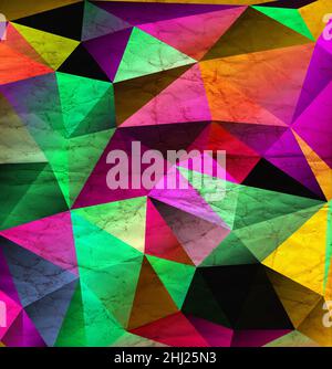 Arrière-plan décoratif abstrait avec polygones triangulaires.Texture du papier froissé.Élément de conception pour arrière-plans, scrapbooking, Web.une grande créativité Banque D'Images