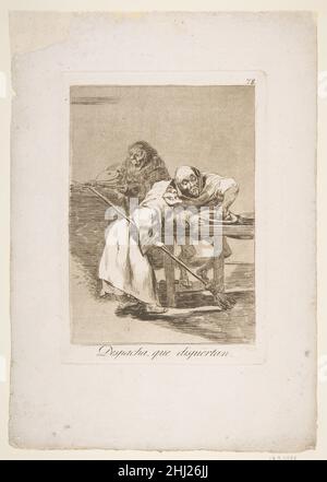 Assiette 78 de 'Los Caprichos': Soyez rapide, ils se réveillent (Despacha, que dispiertan.)1799 Goya (Francisco de Goya y Lucientes) Espagnol.Assiette 78 de 'Los Caprichos': Soyez rapide, ils se réveillent (Despacha, que dispiertan.)333789 Banque D'Images