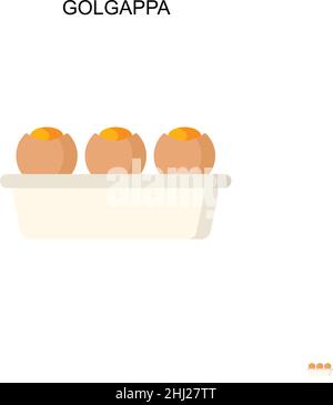 Icône de vecteur simple Golgappa.Modèle de conception de symbole d'illustration pour élément d'interface utilisateur Web mobile. Illustration de Vecteur