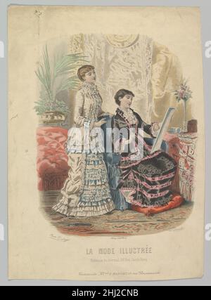 Toilette de Mme.L. Massieu, de la mode illustré 1881 Adèle-Anaïs Toudouze Français.Toilette de Mme.L. Massieu, de la mode illustré 399311 Banque D'Images