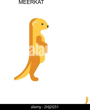 Icône Meerkat simple vector.Modèle de conception de symbole d'illustration pour élément d'interface utilisateur Web mobile. Illustration de Vecteur