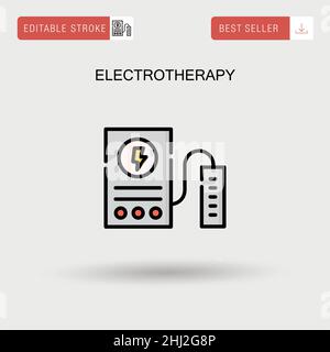 Icône de vecteur simple d'électrothérapie. Illustration de Vecteur