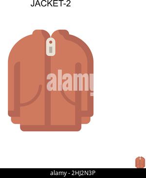 Icône de vecteur simple Jacket-2.Modèle de conception de symbole d'illustration pour élément d'interface utilisateur Web mobile. Illustration de Vecteur